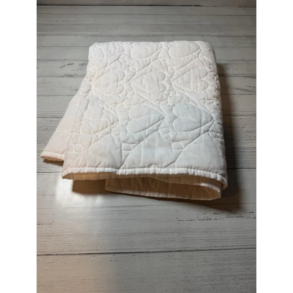 Embroidered Quilted‎ Crib Throw Bear On Rocking Horse Hand Stitched Not Complete